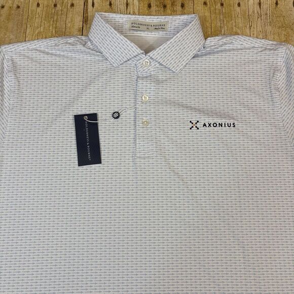 Holderness & Bourne Polo Shirt XL Tailored Fit Claymore Axonius Cybersecurity - Picture 1 of 11
